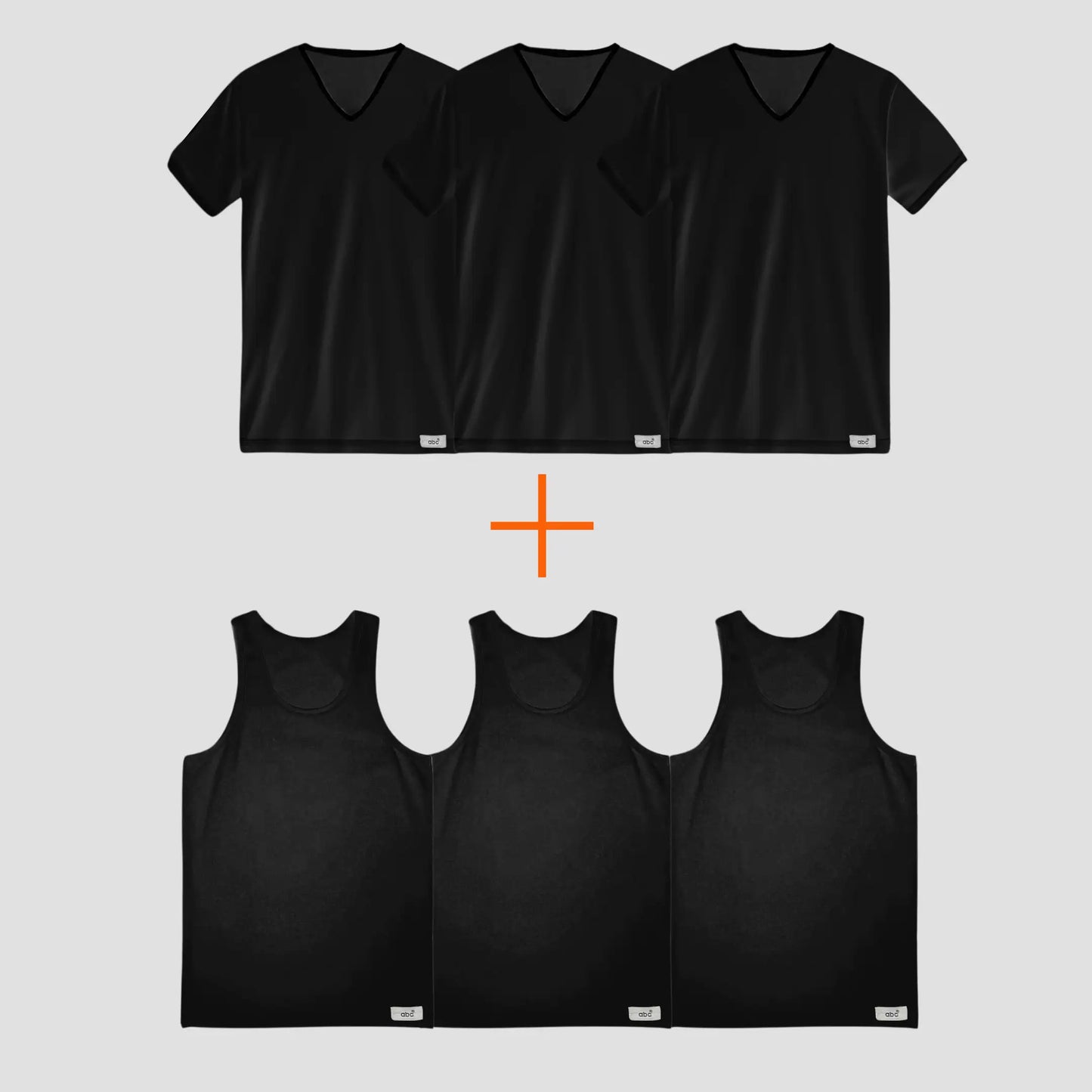 6er Pack Herren Unterhemden und T-Shirts mit V-Ausschnitt in schwarz | 100% Baumwolle | Cotton Majesty – maximaler Komfort jeden Tag