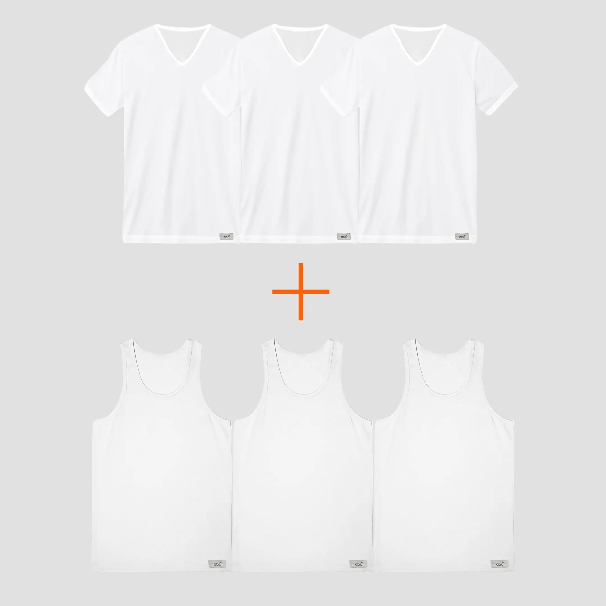 6er Pack Herren Unterhemden und T-Shirts mit V-Ausschnitt in weiss | 100% Baumwolle | Cotton Majesty – maximaler Komfort jeden Tag