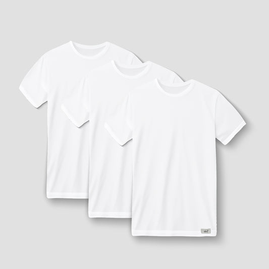 Unterhemden 3er pack | t-shirts baumwolle weiss | rundhals | herren | Cotton Majesty | rule your comfort