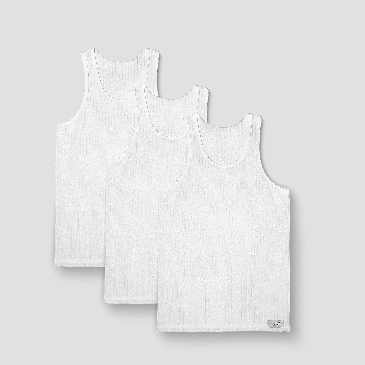 Unterhemden tanktop | 3er pack | aermellos baumwolle weiss | doppelripp | herren | Cotton Majesty | rule your comfort